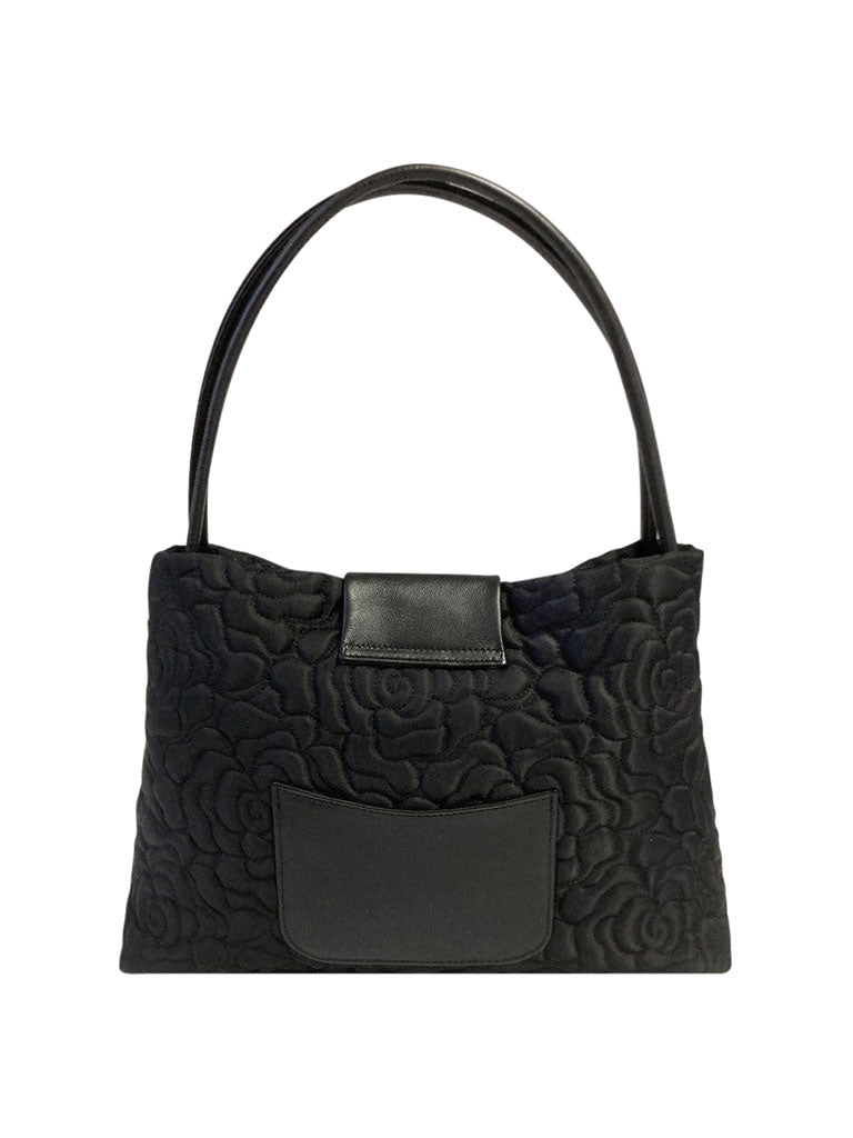 Ribbons and Roses Leather Handbag Designer Bag by RS Designs